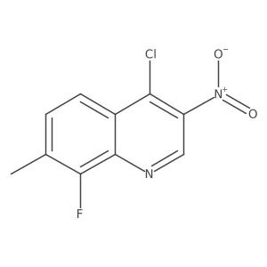 4-Chloro-8-fluoro-7-methyl-3-nitroquinoline Structure