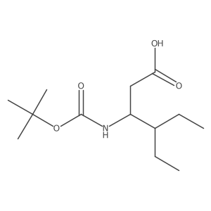 (3S)-3-{[(tert-butoxy)carbonyl]amino}-4-ethylhexanoic acid结构式