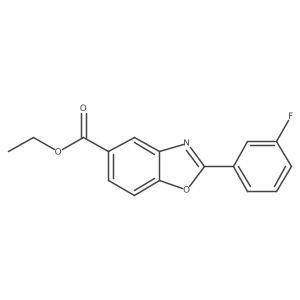 Ethyl 2-(3-fluorophenyl)benzo[d]oxazole-5-carboxylate结构式