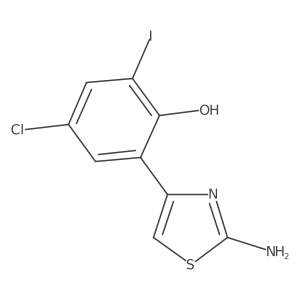 2-(2-Amino-4-thiazolyl)-4-chloro-6-iodophenol Structure