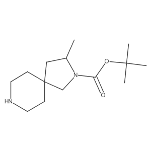 tert-Butyl 3-methyl-2,8-diazaspiro[4.5]decane-2-carboxylate结构式
