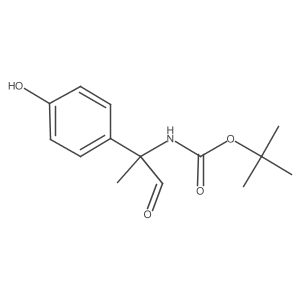 tert-butyl N-[2-(4-hydroxyphenyl)-1-oxopropan-2-yl]carbamate结构式