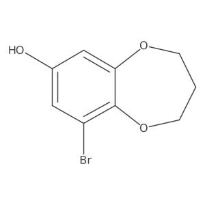 9-bromo-3,4-dihydro-2H-benzo[b][1,4]dioxepin-7-ol Structure