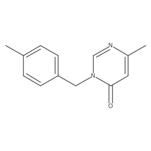 6-Methyl-3-[(4-methylphenyl)methyl]-3,4-dihydropyrimidin-4-one结构式