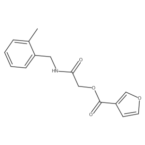 {[(2-Methylphenyl)methyl]carbamoyl}methyl furan-3-carboxylate结构式