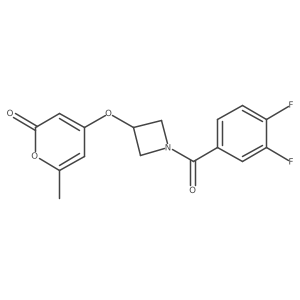 4-((1-(3,4-difluorobenzoyl)azetidin-3-yl)oxy)-6-methyl-2H-pyran-2-one结构式