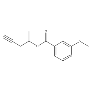 Pent-4-yn-2-yl 2-(methylsulfanyl)pyridine-4-carboxylate Structure