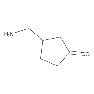 3-(Aminomethyl)cyclopentan-1-one结构式