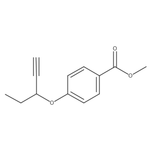 Methyl 4-(pent-1-yn-3-yloxy)benzoate结构式