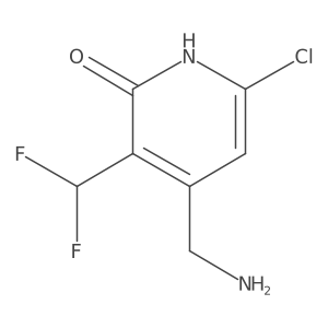 4-(Aminomethyl)-6-chloro-3-(difluoromethyl)pyridin-2-ol结构式