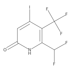 2-(Difluoromethyl)-6-hydroxy-4-iodo-3-(trifluoromethyl)pyridine结构式