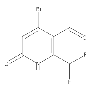 4-Bromo-2-(difluoromethyl)-6-hydroxynicotinaldehyde Structure