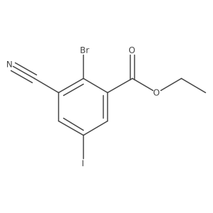 Ethyl 2-bromo-3-cyano-5-iodobenzoate结构式
