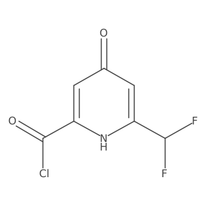 2-(Difluoromethyl)-4-hydroxypyridine-6-carbonyl chloride Structure