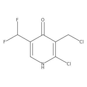 2-Chloro-3-(chloromethyl)-5-(difluoromethyl)pyridin-4-ol Structure