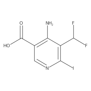 4-Amino-5-(difluoromethyl)-6-iodonicotinic acid Structure