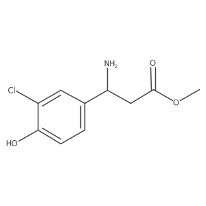 Methyl 3-amino-3-(3-chloro-4-hydroxyphenyl)propanoate结构式