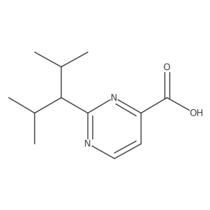 2-(2,4-Dimethylpentan-3-yl)pyrimidine-4-carboxylic acid结构式