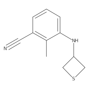 2-Methyl-3-(thietan-3-ylamino)benzonitrile结构式