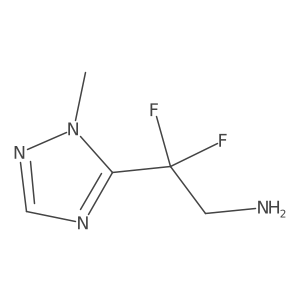 2,2-difluoro-2-(1-methyl-1H-1,2,4-triazol-5-yl)ethan-1-amine结构式