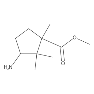 methyl (1R,3S)-3-amino-1,2,2-trimethylcyclopentane-1-carboxylate结构式