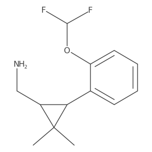 {3-[2-(Difluoromethoxy)phenyl]-2,2-dimethylcyclopropyl}methanamine Structure