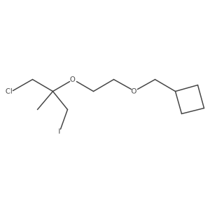 ({2-[(1-Chloro-3-iodo-2-methylpropan-2-yl)oxy]ethoxy}methyl)cyclobutane Structure
