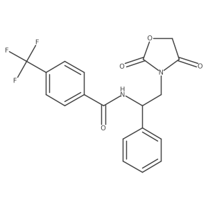 N-(2-(2,4-dioxooxazolidin-3-yl)-1-phenylethyl)-4-(trifluoromethyl)benzamide Structure