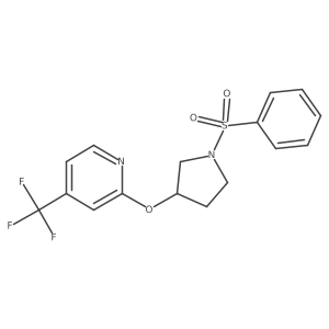 2-((1-(Phenylsulfonyl)pyrrolidin-3-yl)oxy)-4-(trifluoromethyl)pyridine Structure