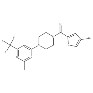 (4-Bromothiophen-2-yl)(4-(2-methyl-6-(trifluoromethyl)pyrimidin-4-yl)piperazin-1-yl)methanone Structure