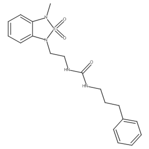 1-(2-(3-methyl-2,2-dioxidobenzo[c][1,2,5]thiadiazol-1(3H)-yl)ethyl)-3-(3-phenylpropyl)urea结构式