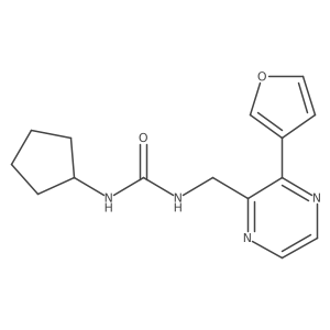 1-Cyclopentyl-3-((3-(furan-3-yl)pyrazin-2-yl)methyl)urea Structure