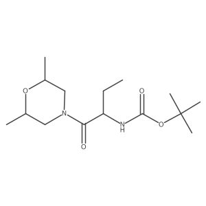 Tert-butyl ((S)-1-((2R,6S)-2,6-dimethylmorpholino)-1-oxobutan-2-YL)carbamate Structure