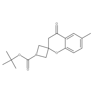 Tert-butyl 6'-methyl-4'-oxo-3',4'-dihydrospiro[azetidine-3,2'-[1]benzopyran]-1-carboxylate Structure