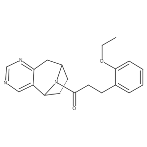 3-(2-ethoxyphenyl)-1-((5R,8S)-6,7,8,9-tetrahydro-5H-5,8-epiminocyclohepta[d]pyrimidin-10-yl)propan-1-one Structure