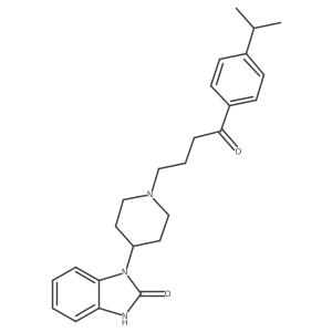 3-[1-[4-oxo-4-(4-propan-2-ylphenyl)butyl]piperidin-4-yl]-1H-benzimidazol-2-one结构式