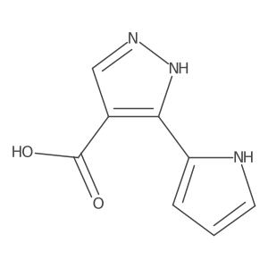 5-(1H-pyrrol-2-yl)-1H-pyrazole-4-carboxylic acid结构式