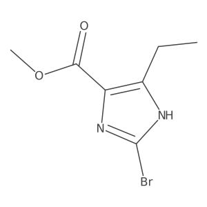 methyl 2-bromo-4-ethyl-1H-imidazole-5-carboxylate结构式