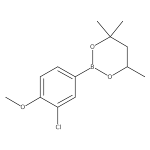 2-(3-Chloro-4-methoxyphenyl)-4,4,6-trimethyl-1,3,2-dioxaborinane结构式