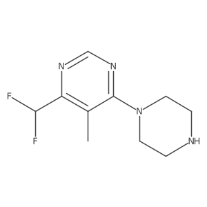 4-(Difluoromethyl)-5-methyl-6-(piperazin-1-yl)pyrimidine结构式