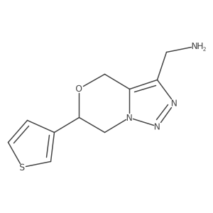 (6-(thiophen-3-yl)-6,7-dihydro-4H-[1,2,3]triazolo[5,1-c][1,4]oxazin-3-yl)methanamine Structure