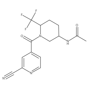 N-[1-(2-cyanopyridine-4-carbonyl)-6-(trifluoromethyl)piperidin-3-yl]acetamide结构式