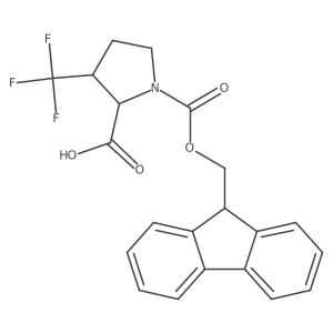 1-{[(9H-fluoren-9-yl)methoxy]carbonyl}-3-(trifluoromethyl)pyrrolidine-2-carboxylic acid Structure