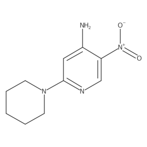 5-Nitro-2-(piperidin-1-yl)pyridin-4-amine结构式