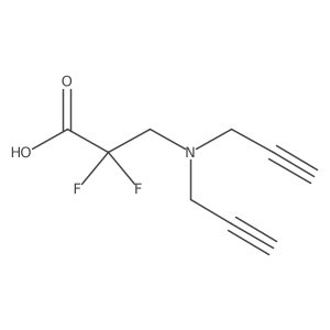 3-[Bis(prop-2-yn-1-yl)amino]-2,2-difluoropropanoic acid结构式