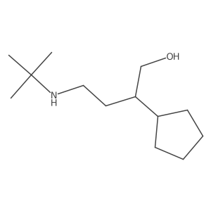 4-(Tert-butylamino)-2-cyclopentylbutan-1-ol结构式