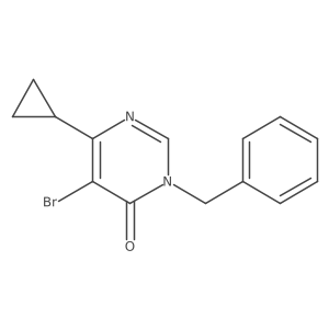 3-Benzyl-5-bromo-6-cyclopropyl-3,4-dihydropyrimidin-4-one Structure