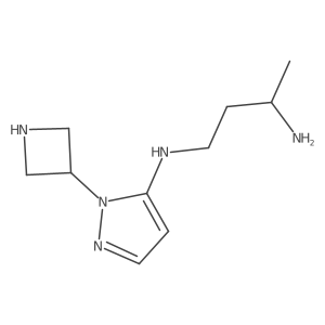 N1-[1-(azetidin-3-yl)-1H-pyrazol-5-yl]butane-1,3-diamine结构式