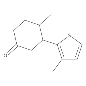 4-Methyl-3-(3-methylthiophen-2-yl)cyclohexan-1-one结构式