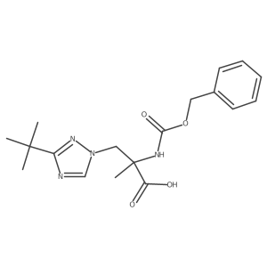2-{[(benzyloxy)carbonyl]amino}-3-(3-tert-butyl-1H-1,2,4-triazol-1-yl)-2-methylpropanoic acid结构式